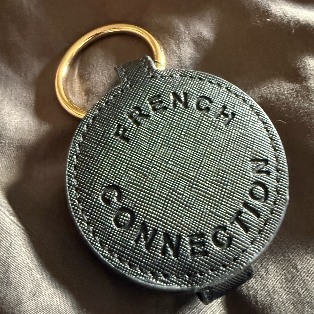 French Connection Black and Gold Keychain